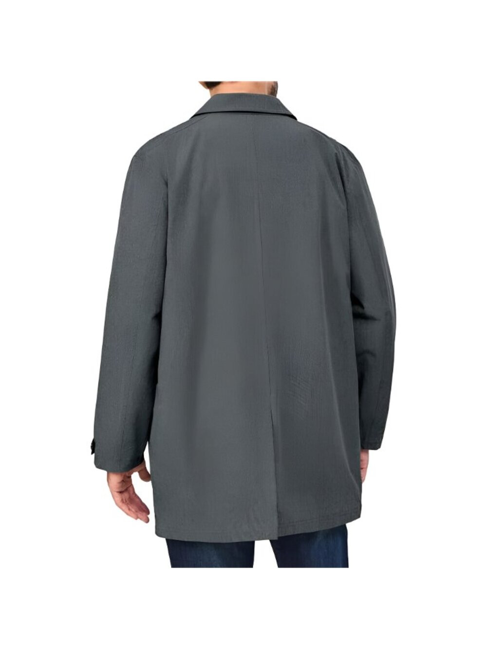 Men's Waterproof Mid-Length Trench Coat, Lightweight Rain Coat - Picture 2 of 7